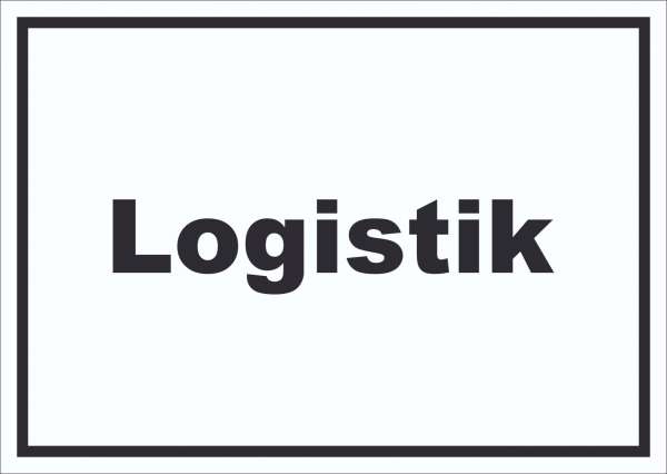 Logistik Schild mit Text Transport Versand waagerecht