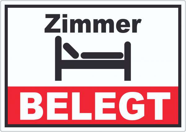 Zimmer BELEGT Aufkleber