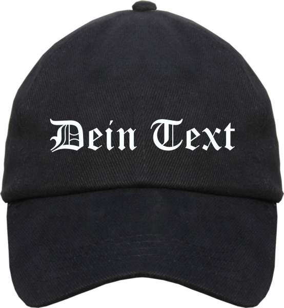 Individuelles Cappy - altdeutsch gerade - mit Wunschtext bedruckt