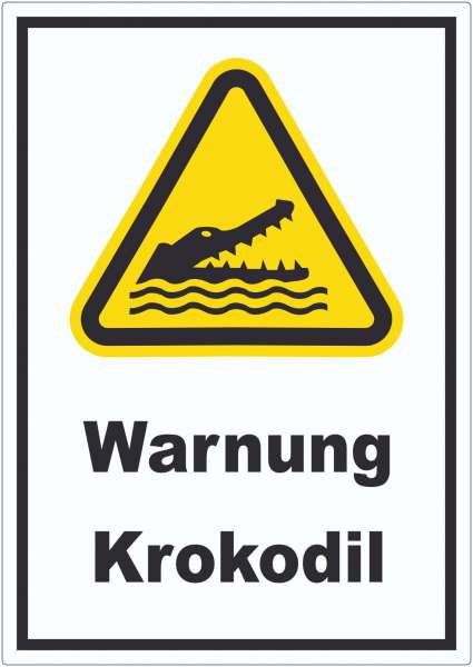 Aufkleber Warnung Krokodil