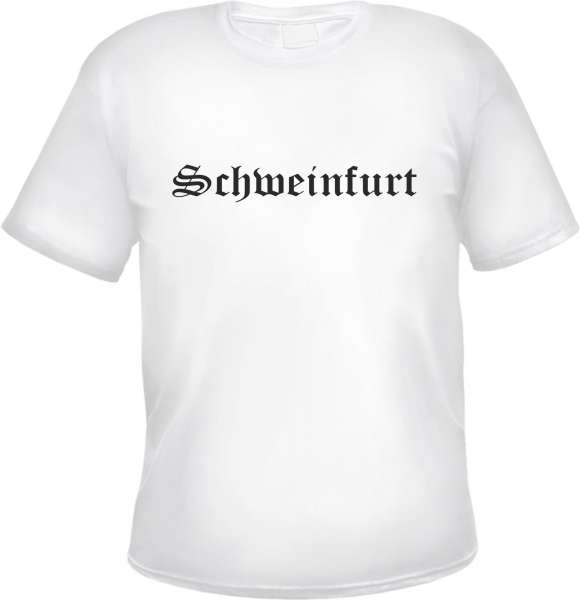 Schweinfurt Herren T-Shirt - Altdeutsch - Weißes Tee Shirt