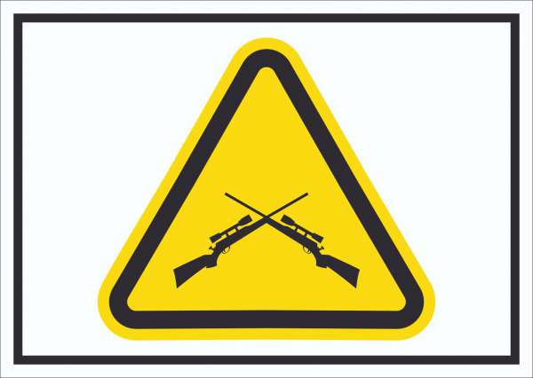 Vorsicht Schusswaffengebrauch Schild Symbol