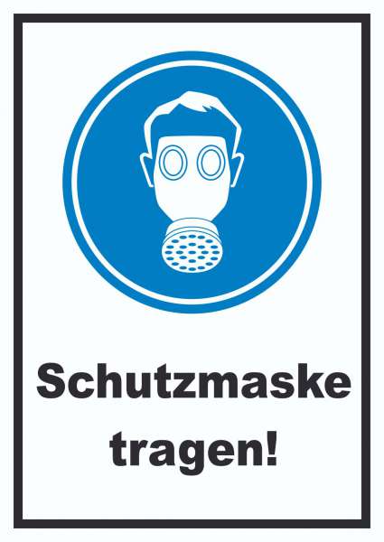 Schutzmaske tragen Schild