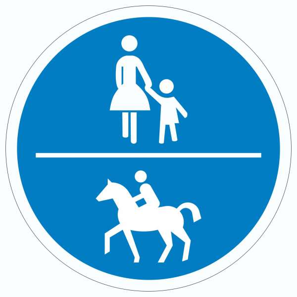 Aufkleber Kreis Geh- und Reitweg Symbol