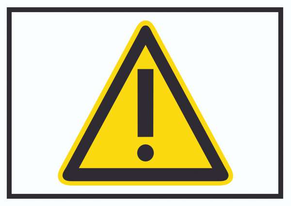 Achtung Zeichen Gelb Symbol Schild