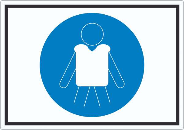 Rettungsweste benutzen Symbol Aufkleber