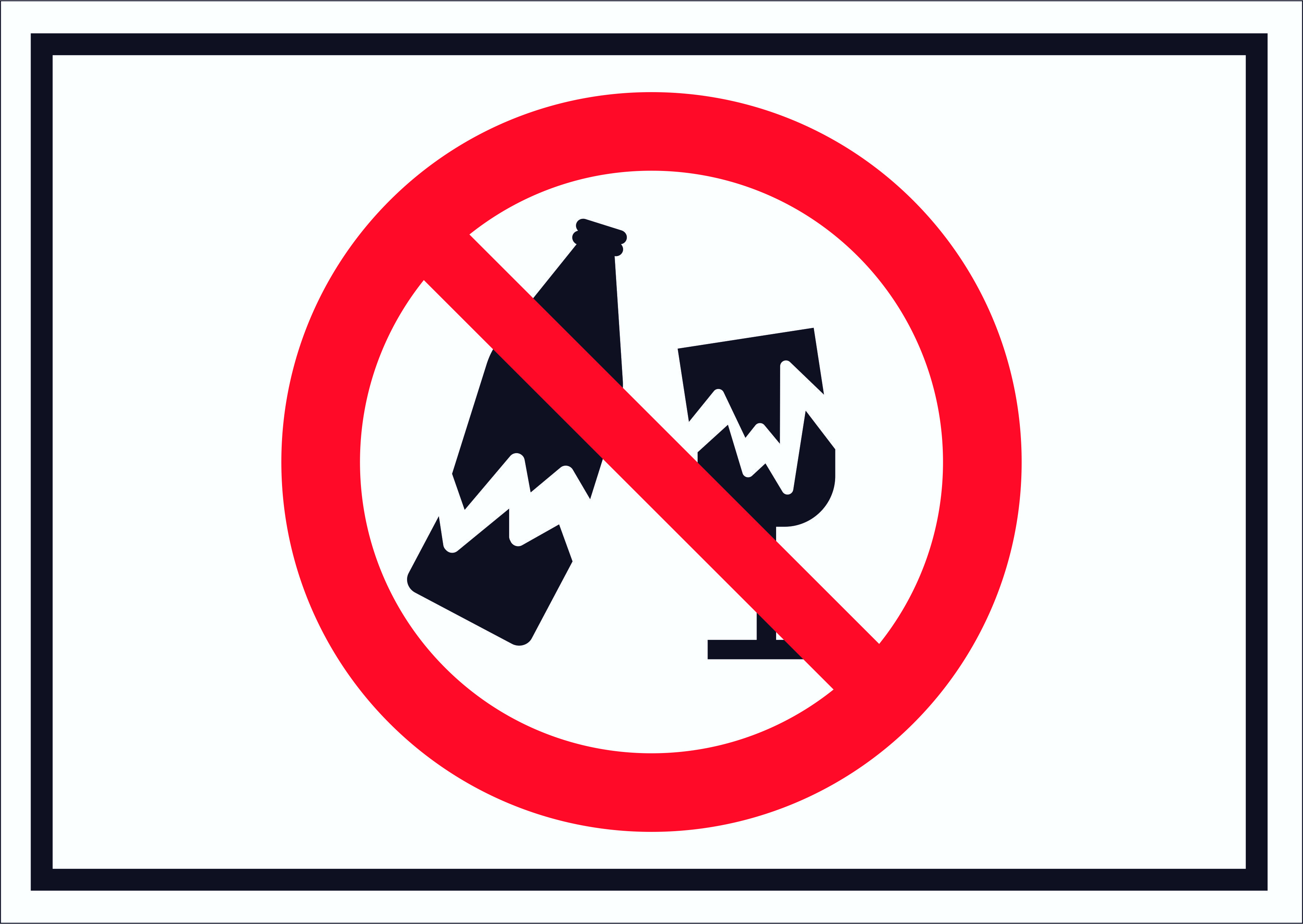Schild Glas verboten Symbol 