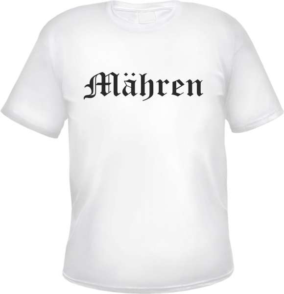 Mähren Herren T-Shirt - Altdeutsch - Weißes Tee Shirt