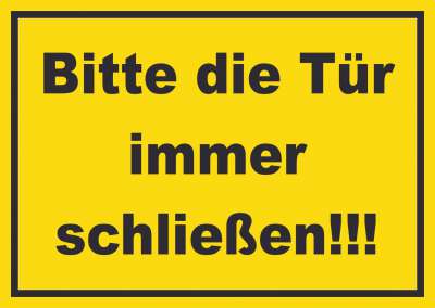 'Bitte Schließen' Metallschild Mit Hundemotiv – 200 X 150 Mm, Aluminium, 4 Bohrungen, Für Tür Oder Tor
