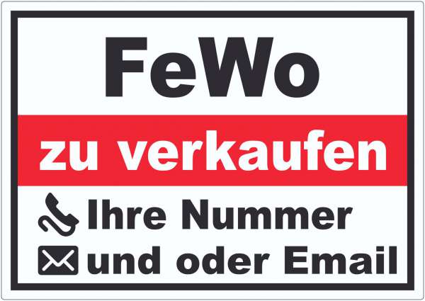 FeWo zu verkaufen Aufkleber