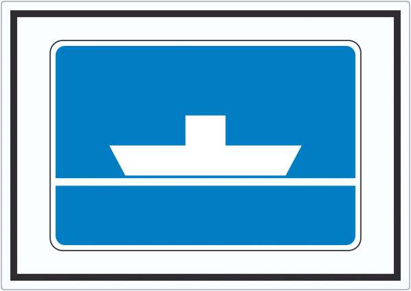 Nicht frei fahrende Fähre Symbol Aufkleber