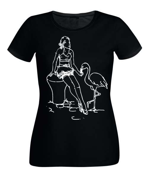 Pin Up Girl - Flamingo - Pinup Damen T-Shirt