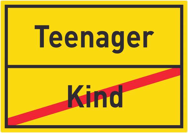 Teenager Kind Aufkleber Ortsaufkleber