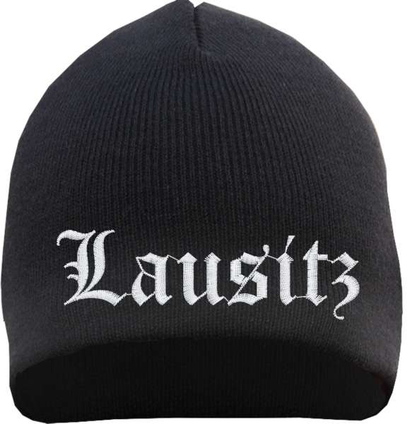 Lausitz Beanie Mütze - Altdeutsch - Bestickt - Strickmütze Wintermütze