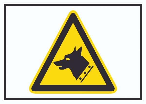 Achtung Wachhund Symbol Schild