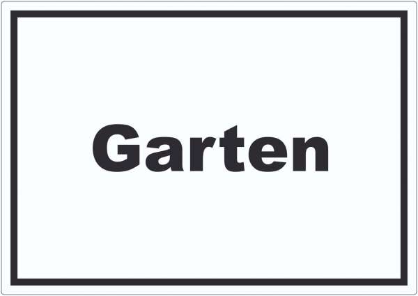 Garten Aufkleber mit Text Blumen Rasen waagerecht