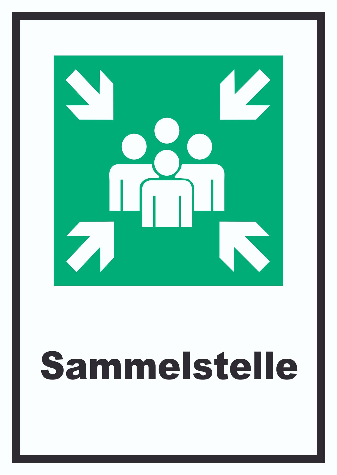 Sammelstelle Schild  HB-Druck Schilder, Textildruck & Stickerei Onlineshop