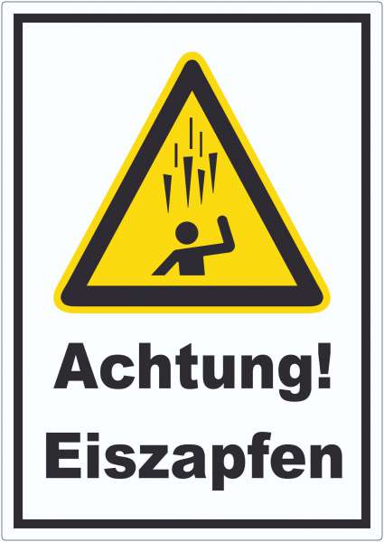 Achtung Eiszapfen Aufkleber