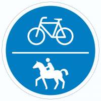 Aufkleber Kreis Rad- und Reitweg Symbol Aufkleber Kreis Rad- und Reitweg Symbol