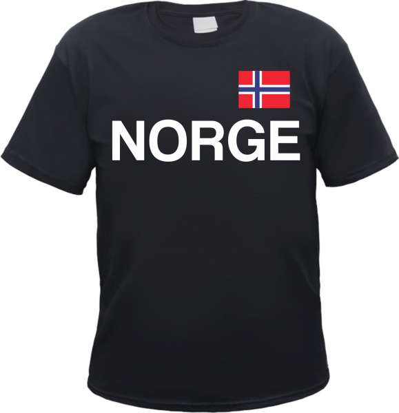 Norwegen Herren T-Shirt mit Norge Schriftzug und Flagge