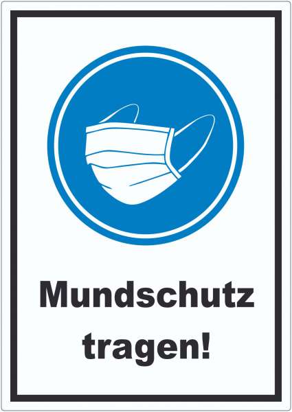 Mundschutz tragen Aufkleber