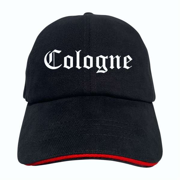 Cologne Cappy - Altdeutsch bedruckt - Schirmmütze - Schwarz-Rotes Cap