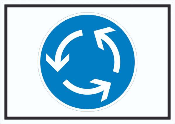 Schild Kreisverkehr Symbol