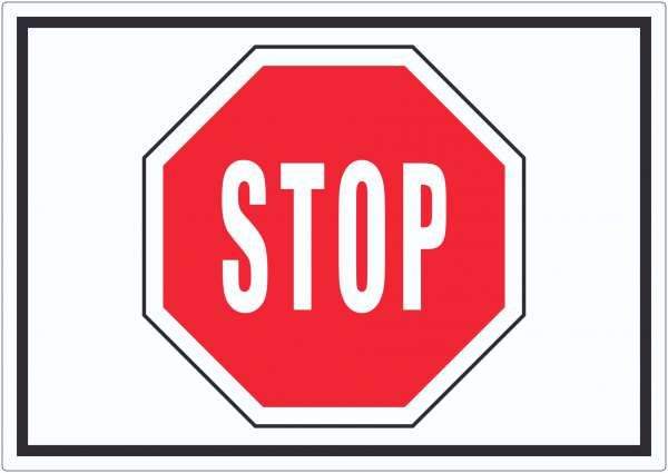 Stop Symbol Aufkleber