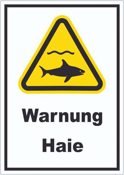 Aufkleber Warnung Haie