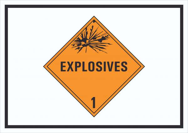 Schild Explosionsgefahr Symbol Explosives
