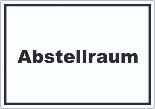 Abstellraum Aufkleber mit Text Lager waagerecht