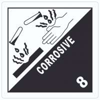 Aufkleber Quadrat Ätzende Stoffe Symbol Corrosive Aufkleber Quadrat Ätzende Stoffe Symbol Corrosive