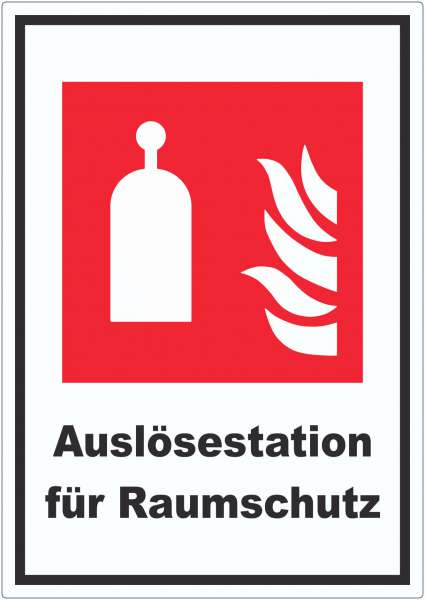 Auslösestation für Raumschutz Aufkleber