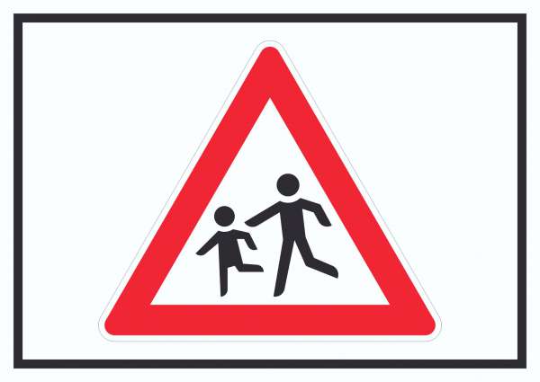 Achtung Kinder Schild Symbol