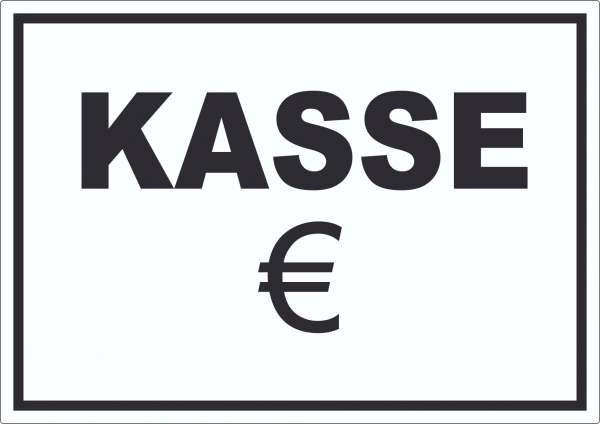 Kasse Aufkleber