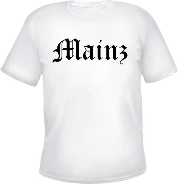 Mainz Herren T-Shirt - Altdeutsch - Weißes Tee Shirt