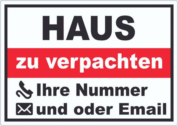 Haus zu verpachten Aufkleber