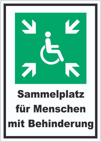 Sammelplatz für Menschen mit Behinderung Aufkleber