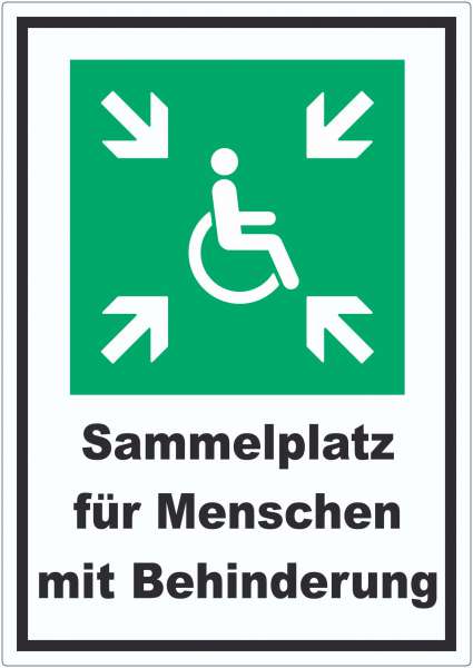 Sammelplatz für Menschen mit Behinderung Aufkleber