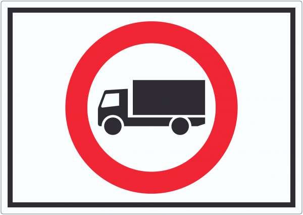 LKW Durchfahrt Verboten Symbol Aufkleber 