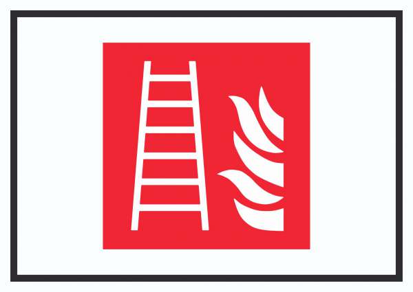 Feuerleiter Symbol Schild