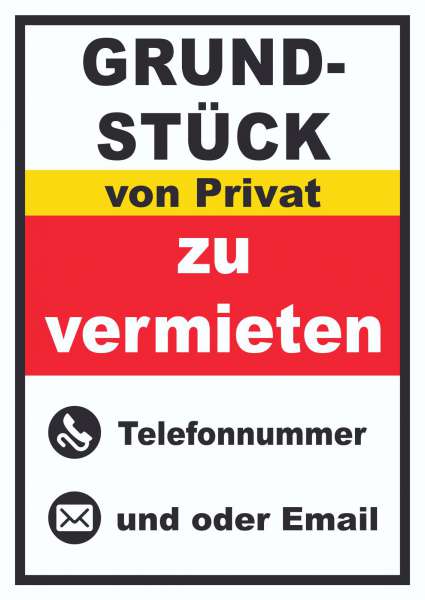 Grundstück zu vermieten von Privat Hochkant