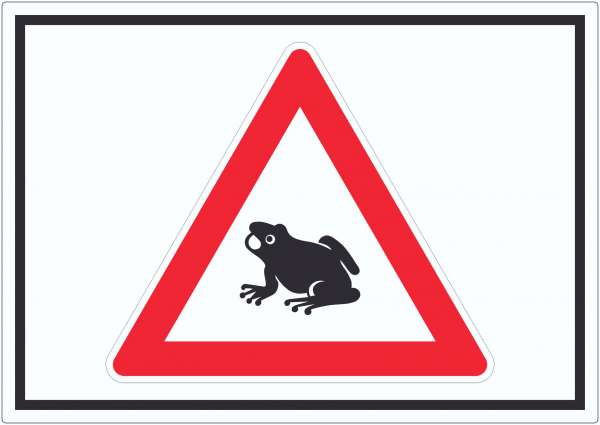 Vorsicht Krötenwanderung Symbol Aufkleber