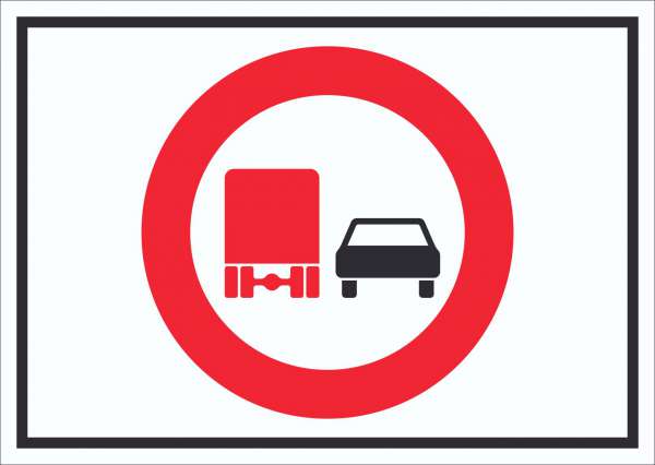 Überholverbot KFZ über 3,5t Symbol Schild