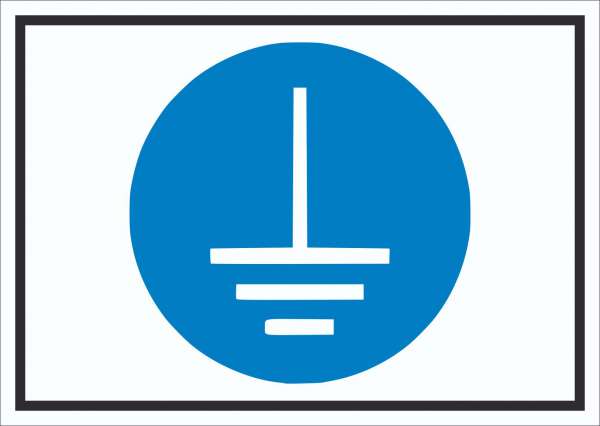 Vor Benutzung erden Symbol Schild