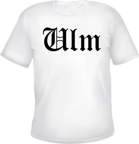 Ulm Herren T-Shirt - Altdeutsch - Weißes Tee Shirt