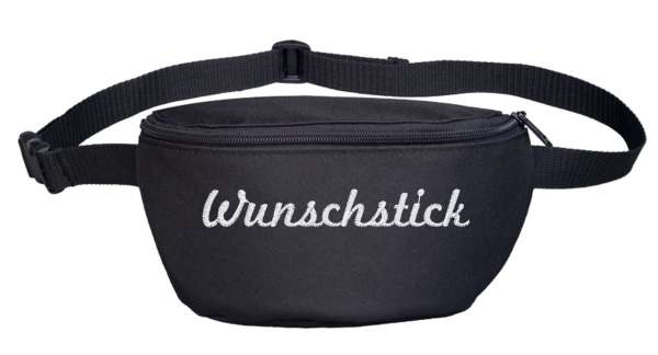 Bauchtasche mit Wunschtext - Schreibschrift - bestickt - Gürteltasche Hipbag