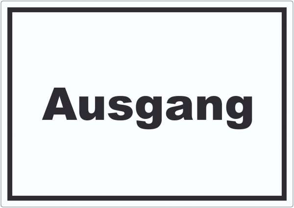 Ausgang Aufkleber mit Text Exit Schluss waagerecht