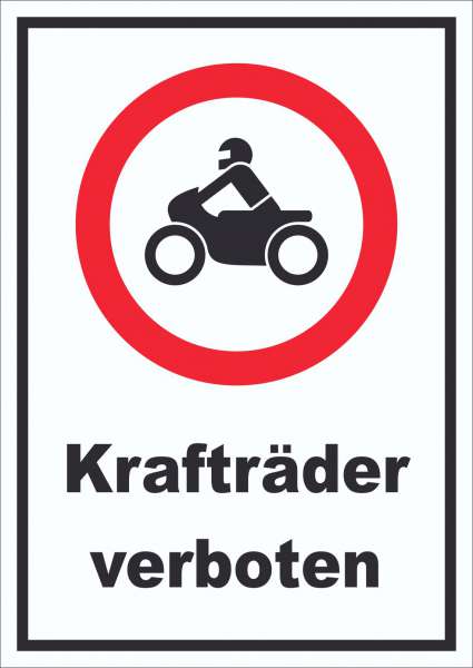 Schild Verbot Krafträder
