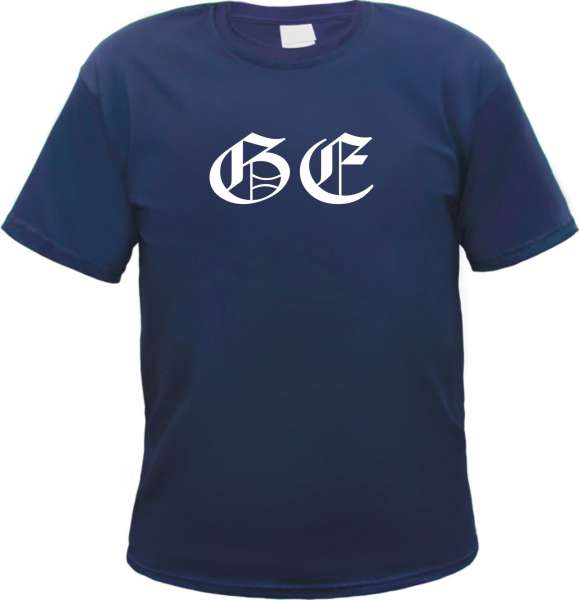 GE Herren T-Shirt - Altdeutsch - Blaues Tee Shirt